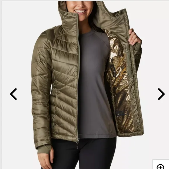 Columbia Women's Olive Green Puffer Jacket With Omni Heat Sz 2XL - Picture 2 of 16